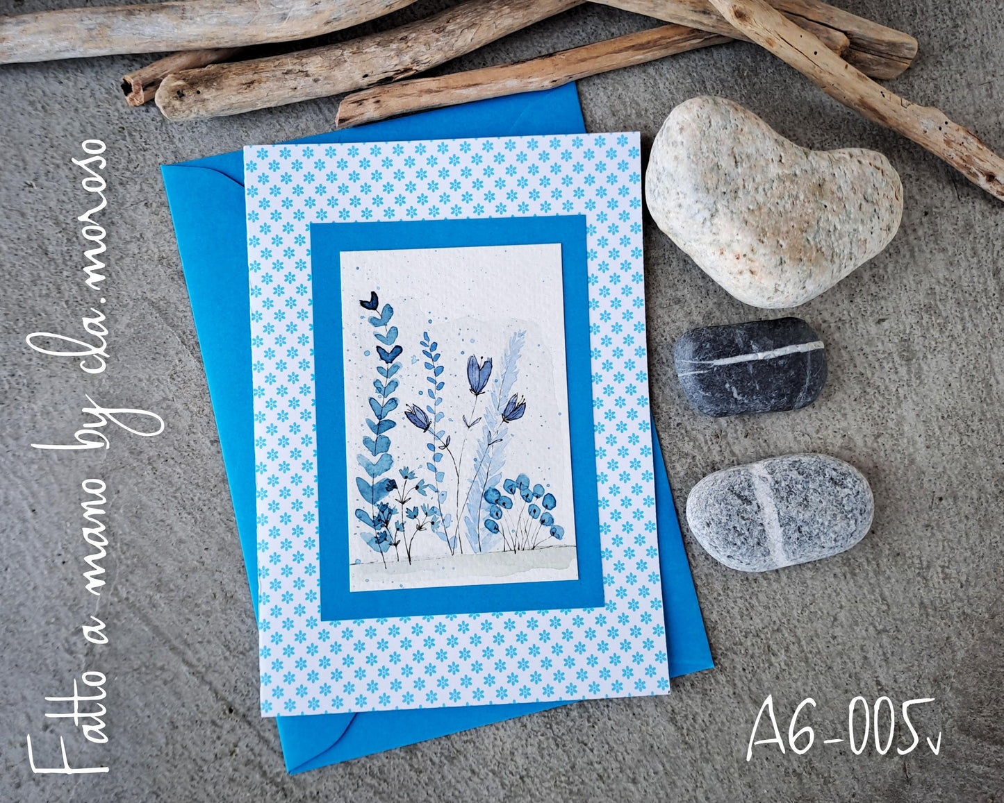 Biglietto con Fiori (A6-005v)