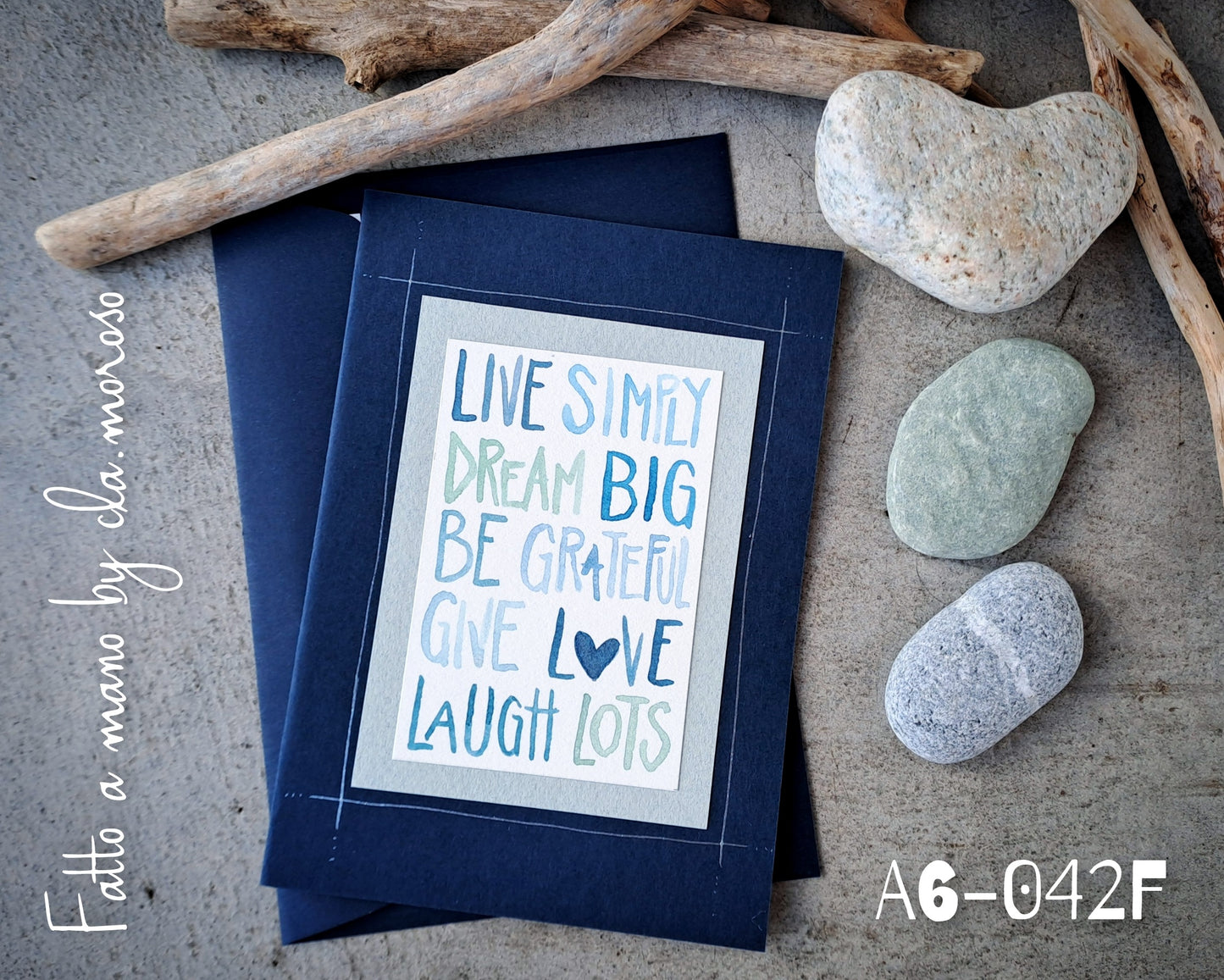 Biglietto con citazioni in inglese (A6-042f)