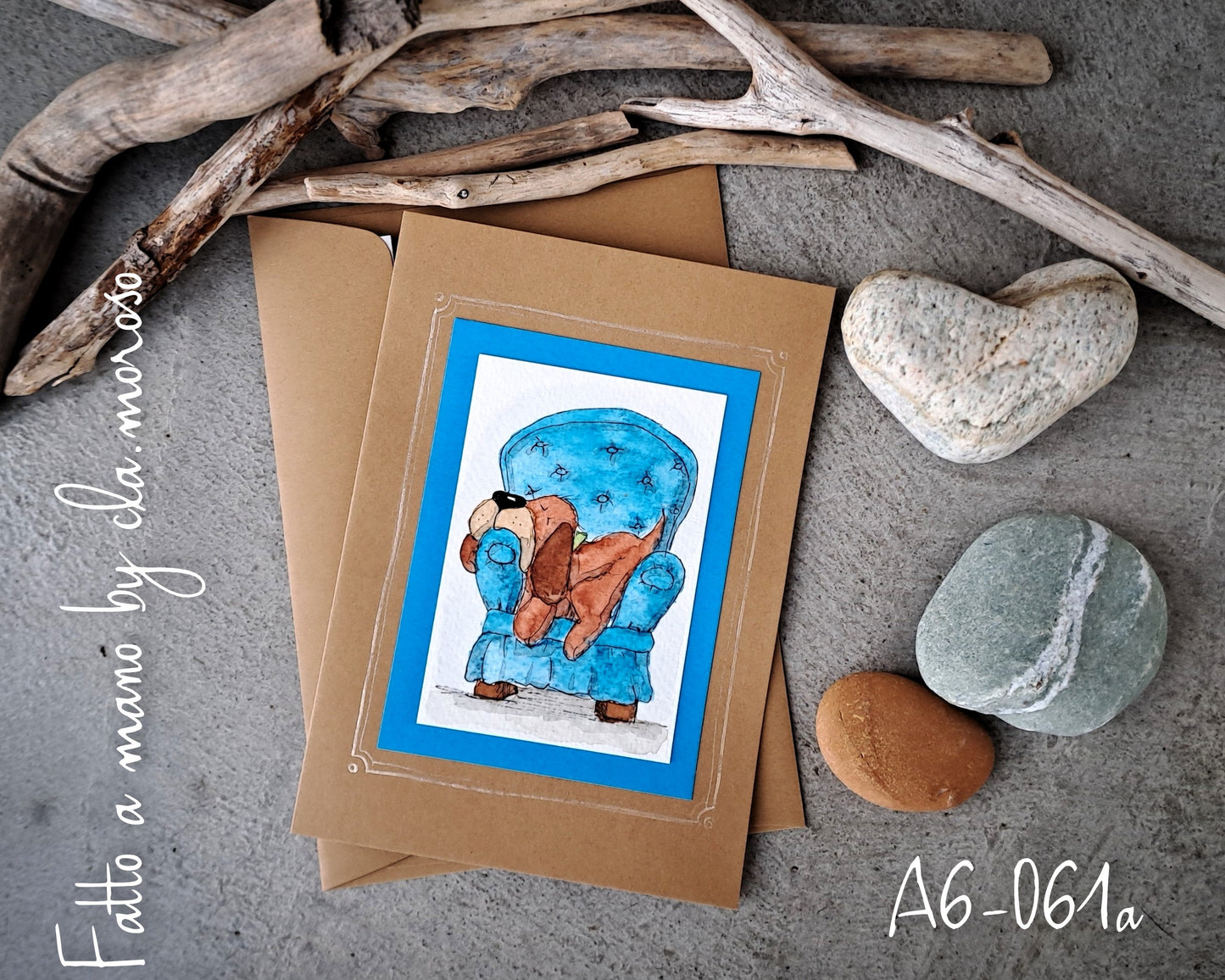 Biglietto con cane (A6-061a)