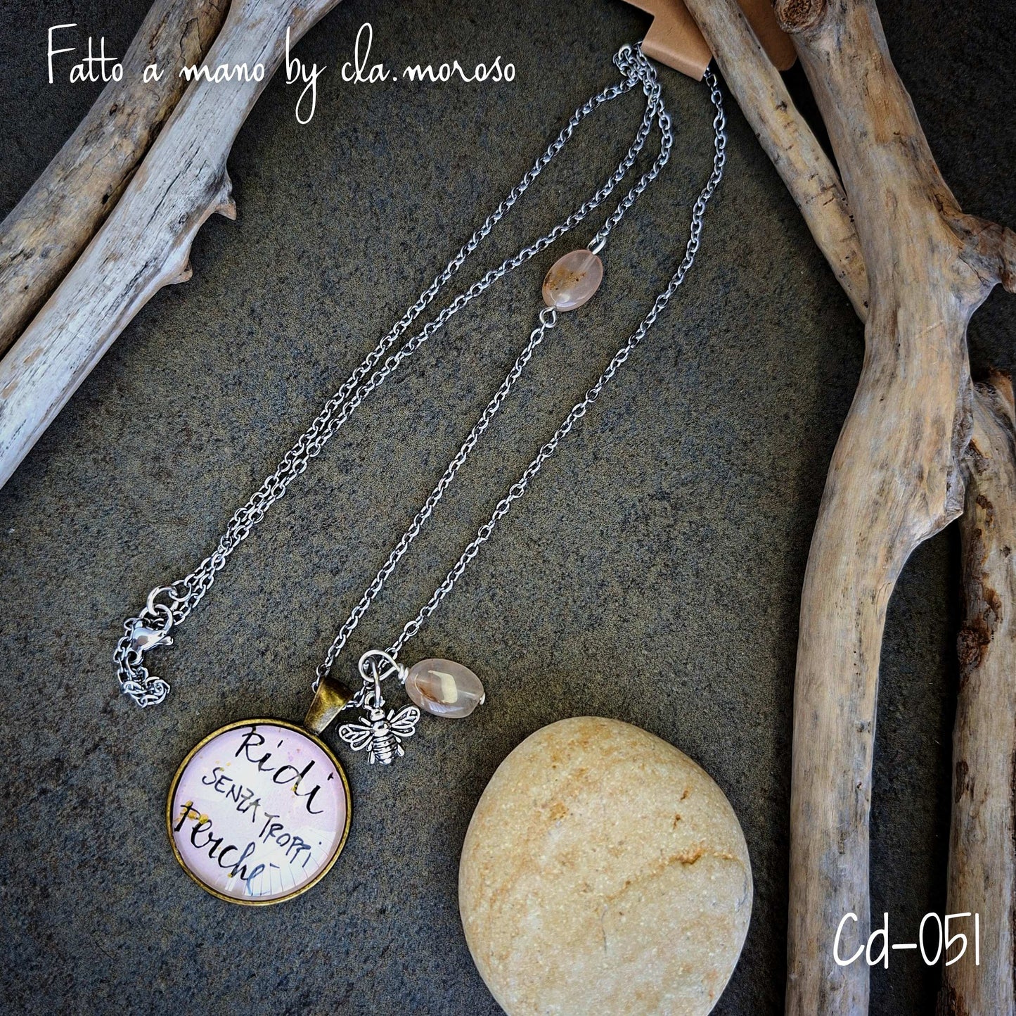 Collana con ciondolo acquarello cd-051