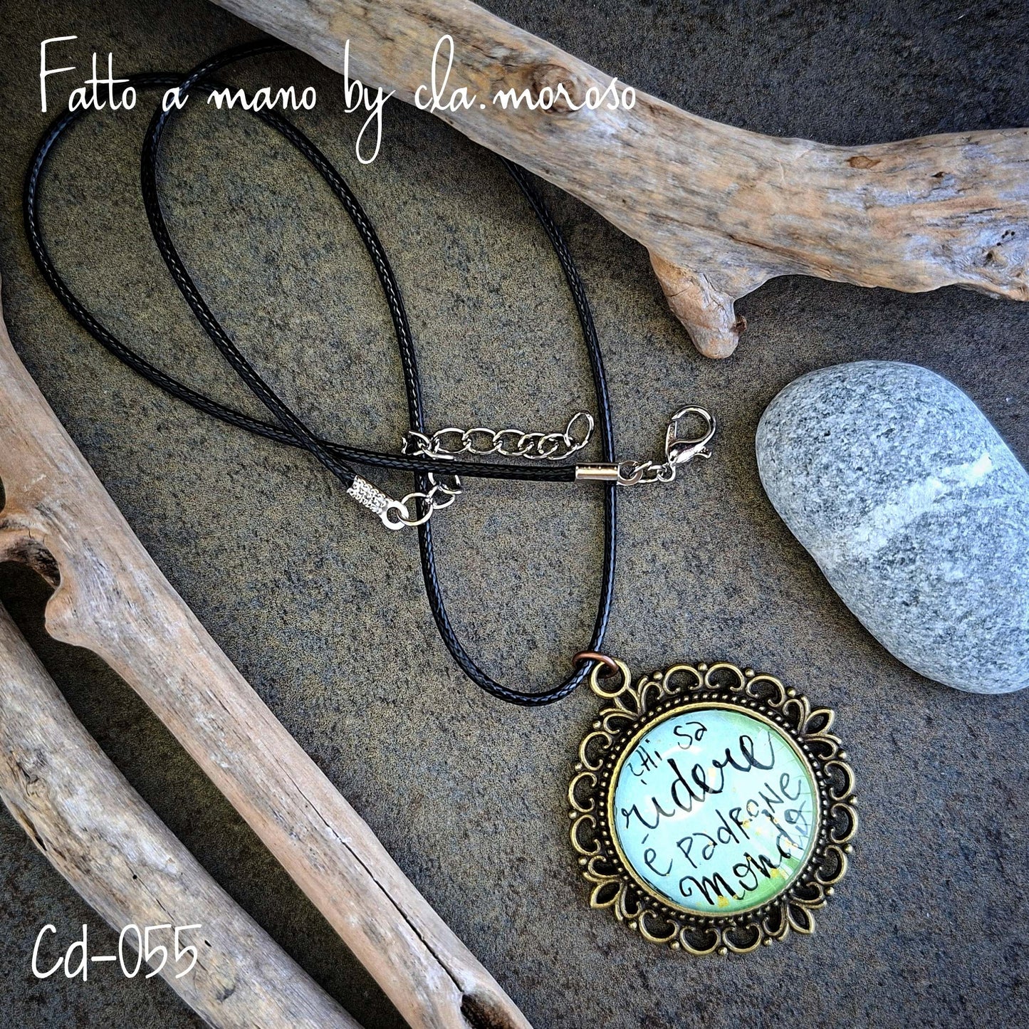 Collana con ciondolo acquarello cd-055