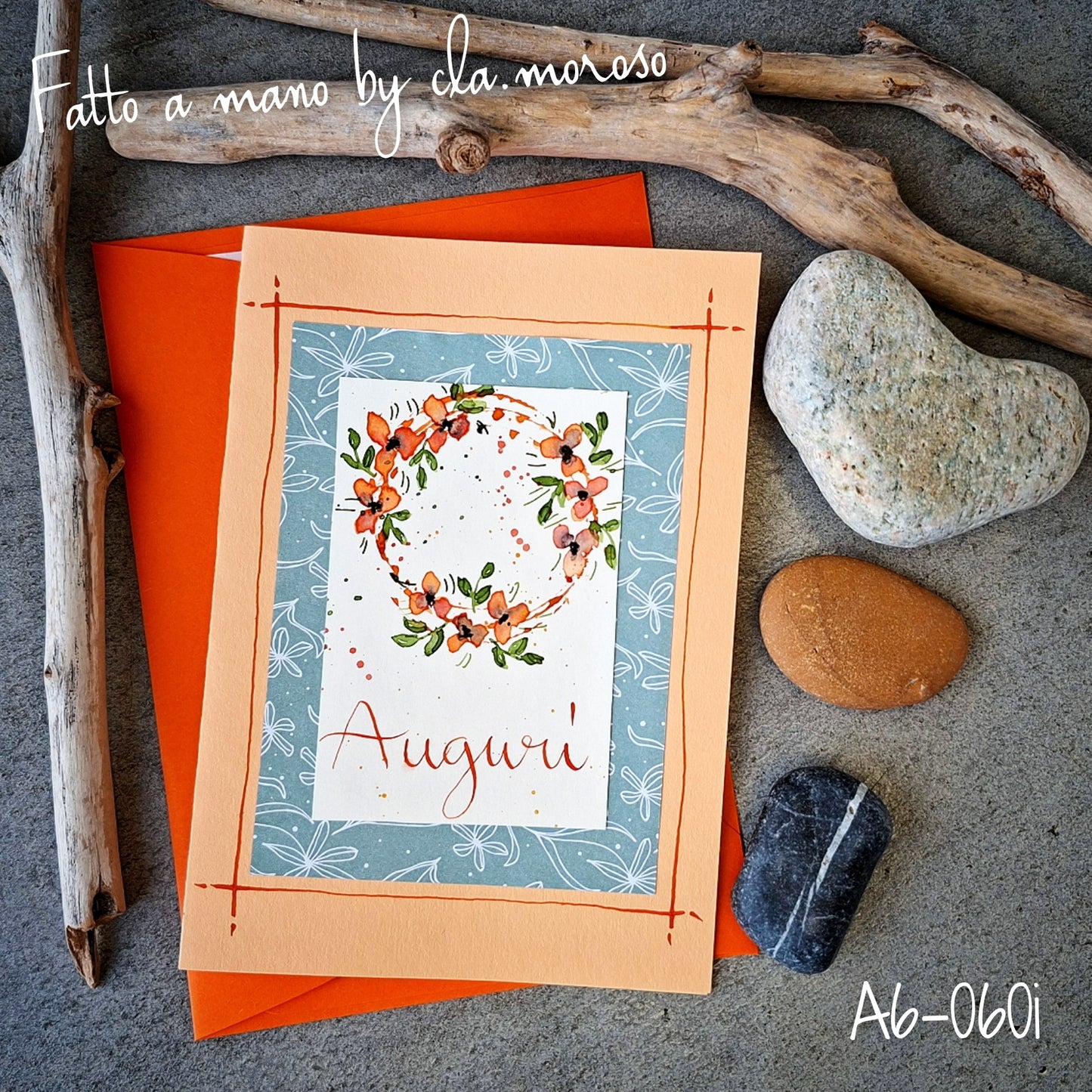 Biglietti compleanno corona di fiori