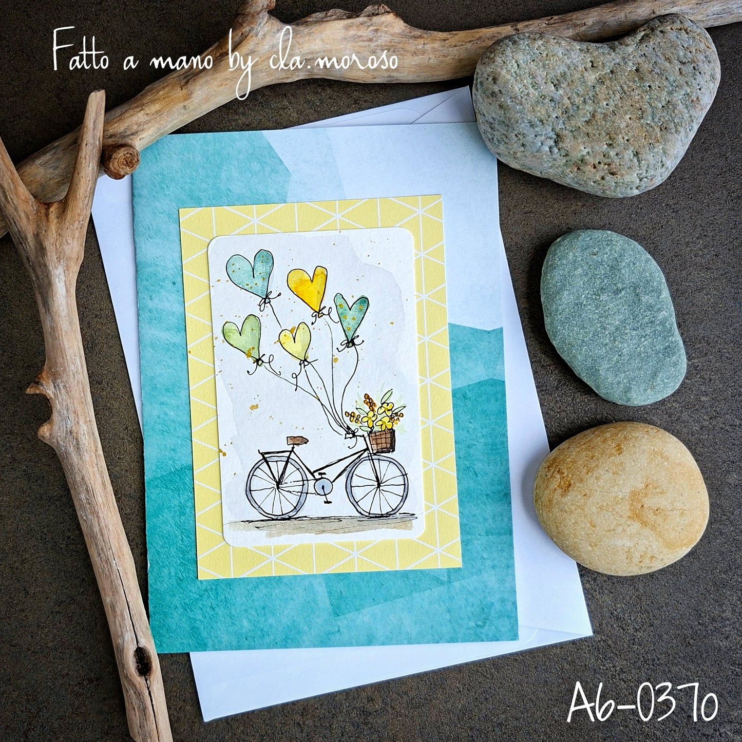 Biglietto con Bicicletta A6-037o