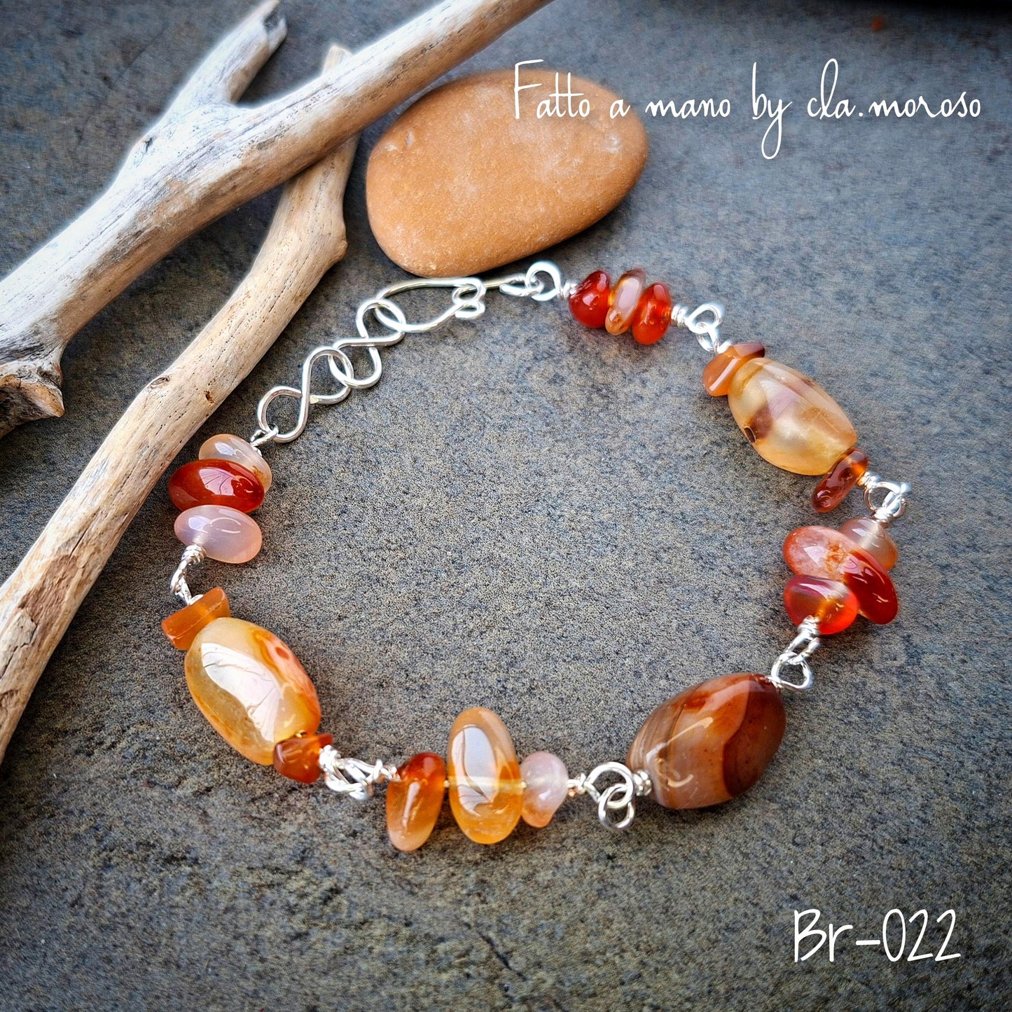 Braccialetto con corniola Br-022