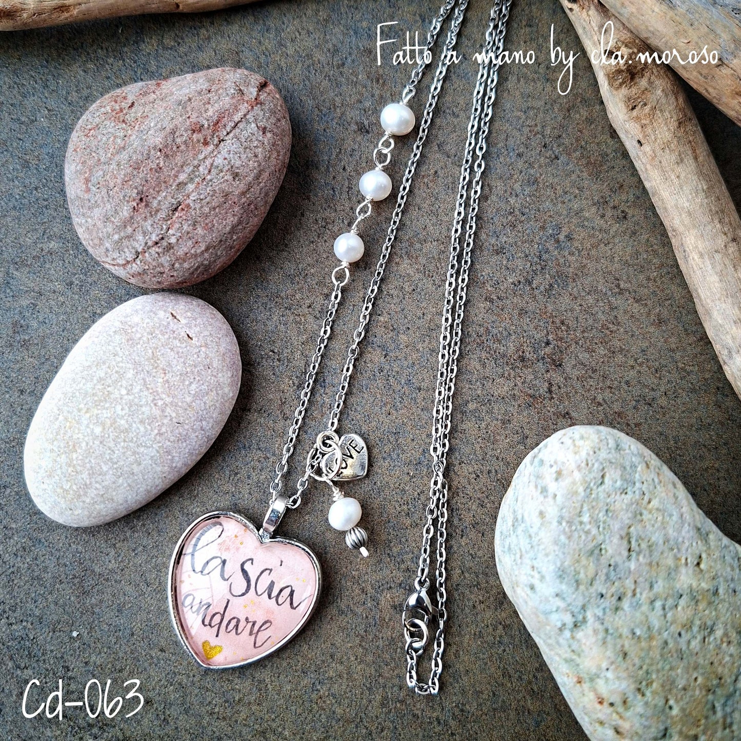 Collana con ciondolo acquarello cd-063