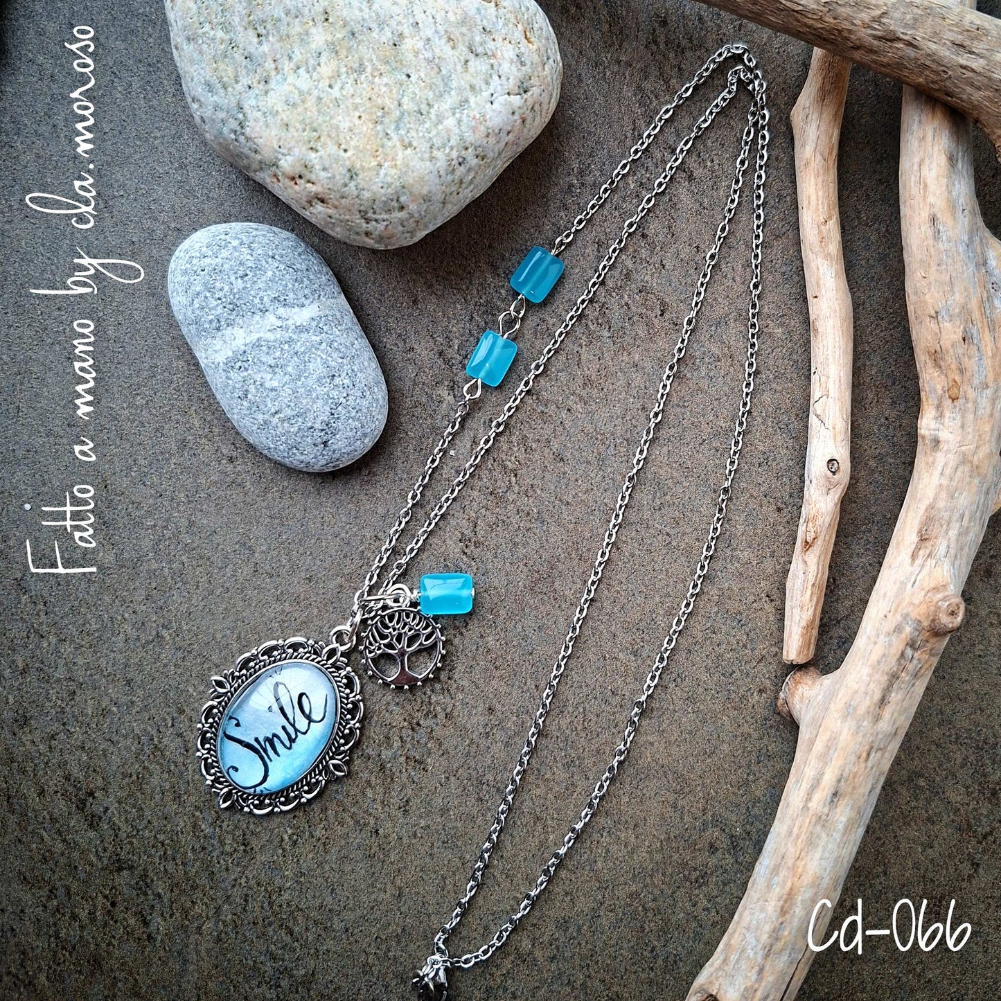 Collana con ciondolo acquarello cd-066