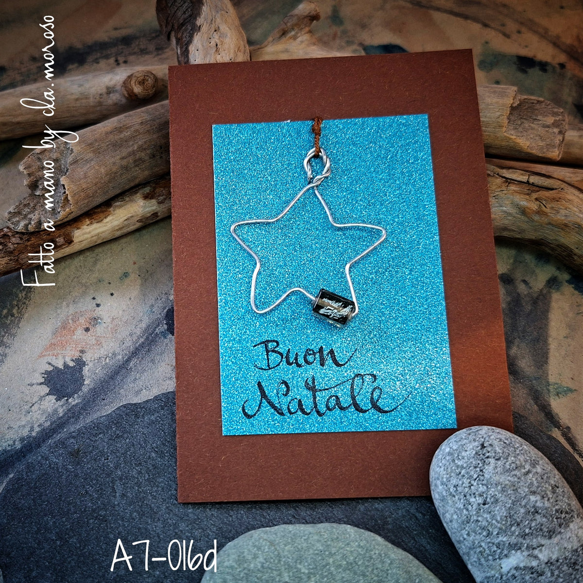 Biglietto Natale con pendente A7-016d