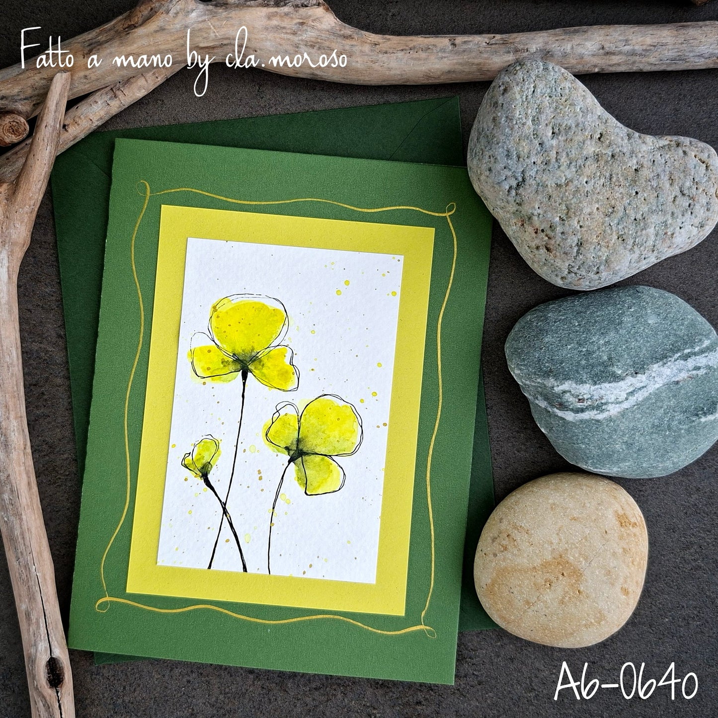 Biglietto con Fiori A6-064o