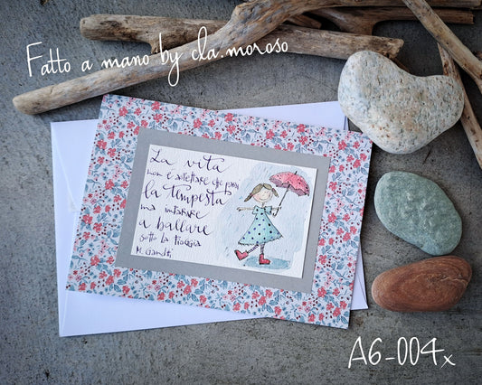 Biglietto con citazioni (A6-004x)