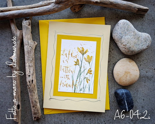 Biglietto con citazioni in inglese (A6-042i)