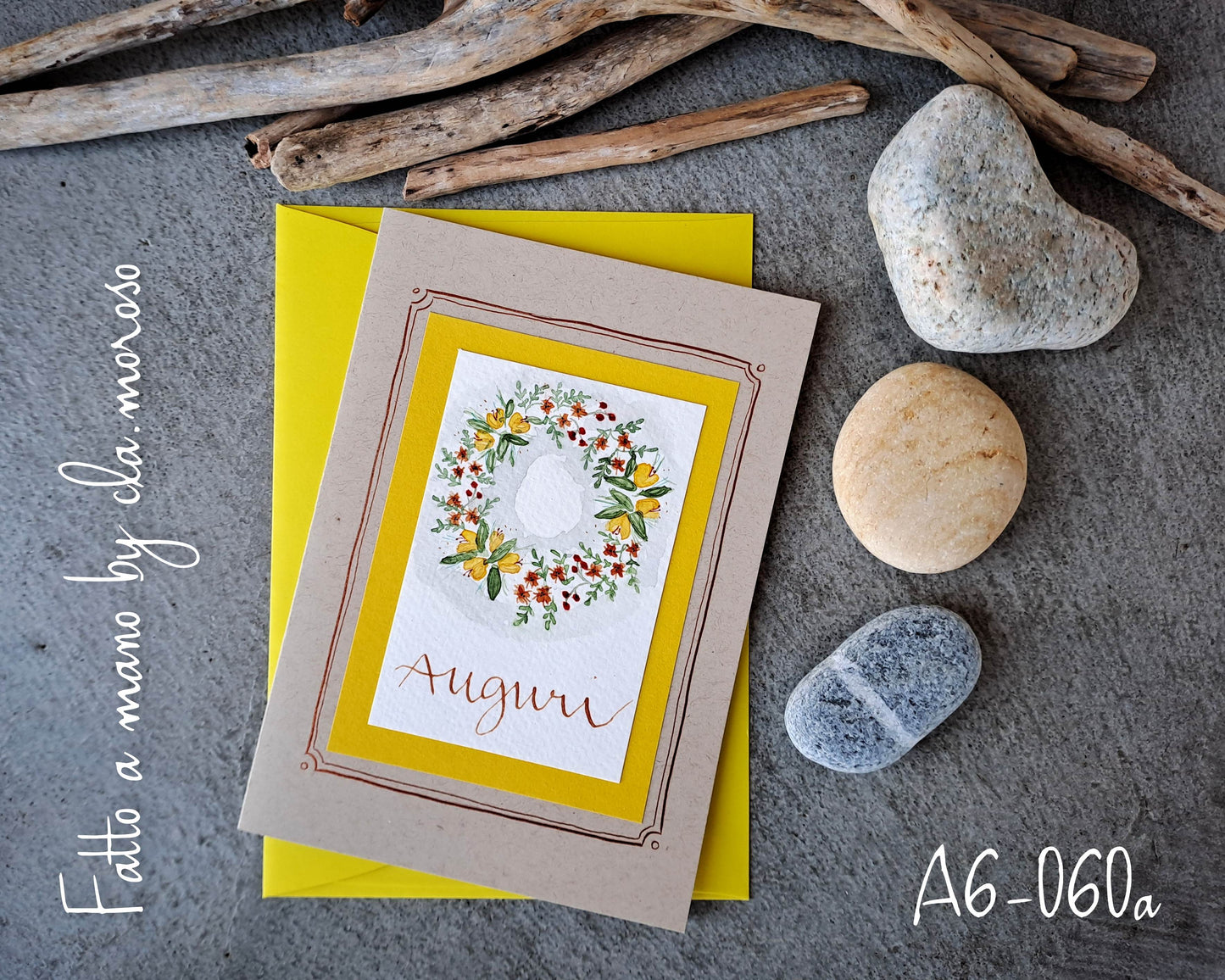 Biglietti compleanno corona di fiori