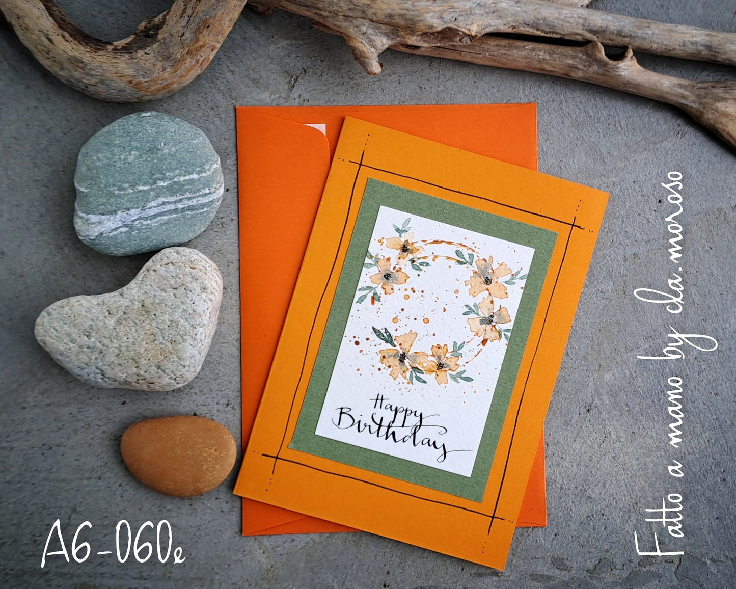 Biglietti compleanno corona di fiori