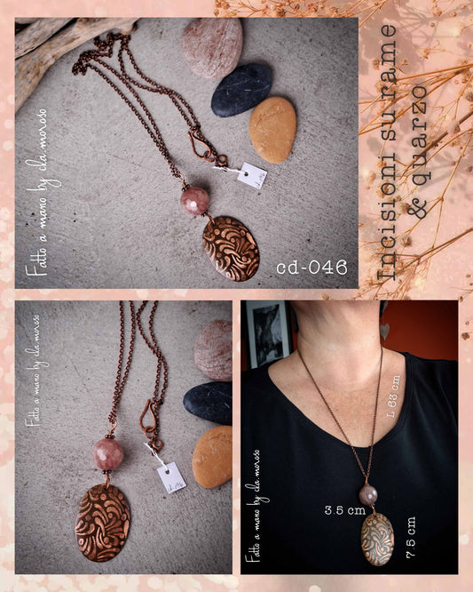 Collana in rame con pietra (cd-046)