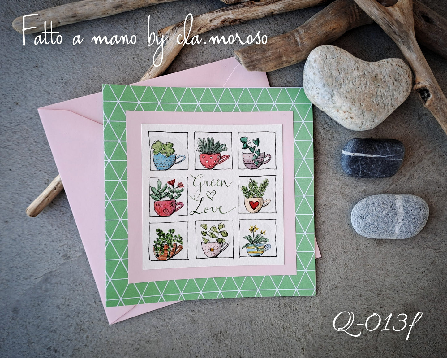 Biglietto "green love" (Q-013f)