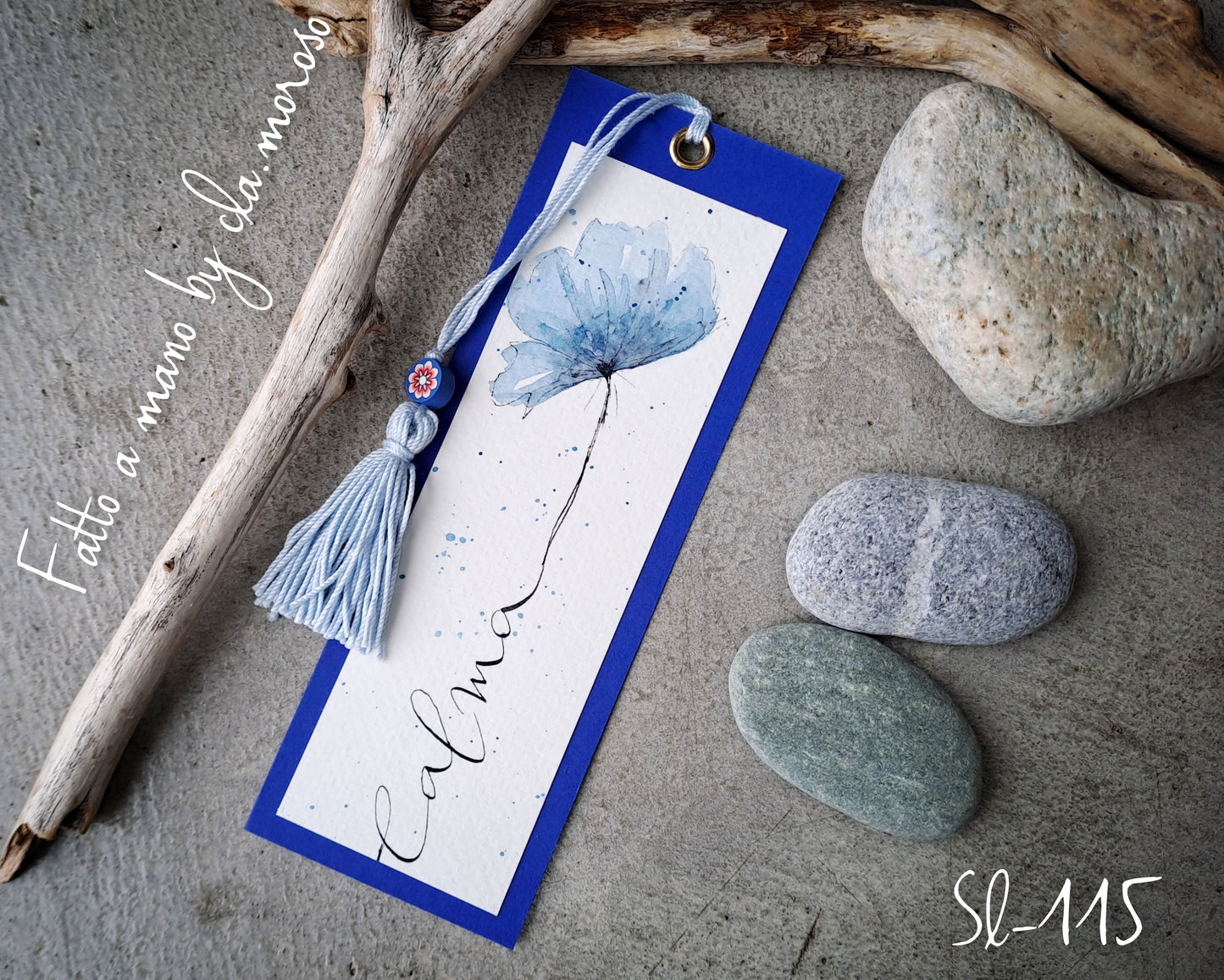 Segnalibri blu "calma"