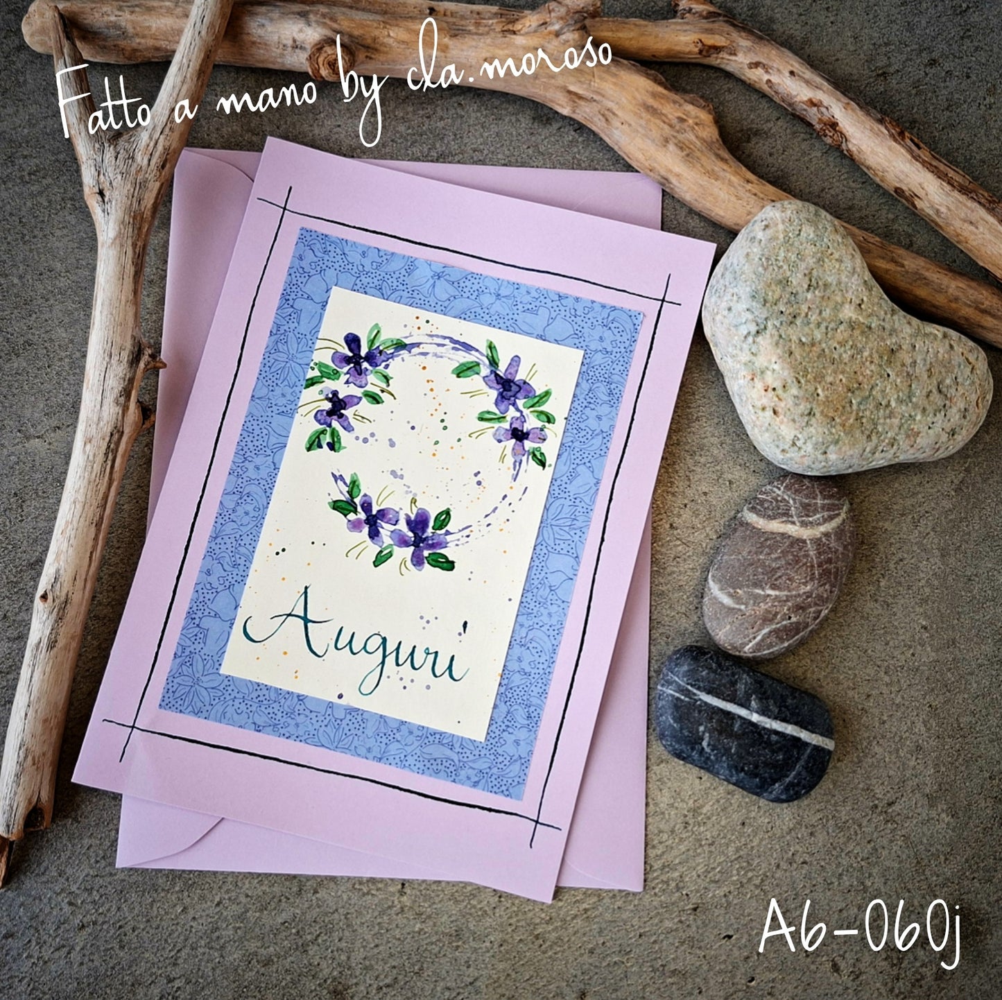 Biglietti compleanno corona di fiori