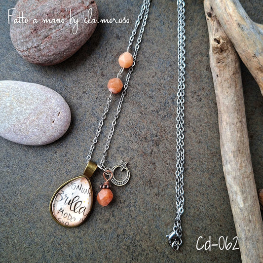 Collana con ciondolo acquarello cd-062