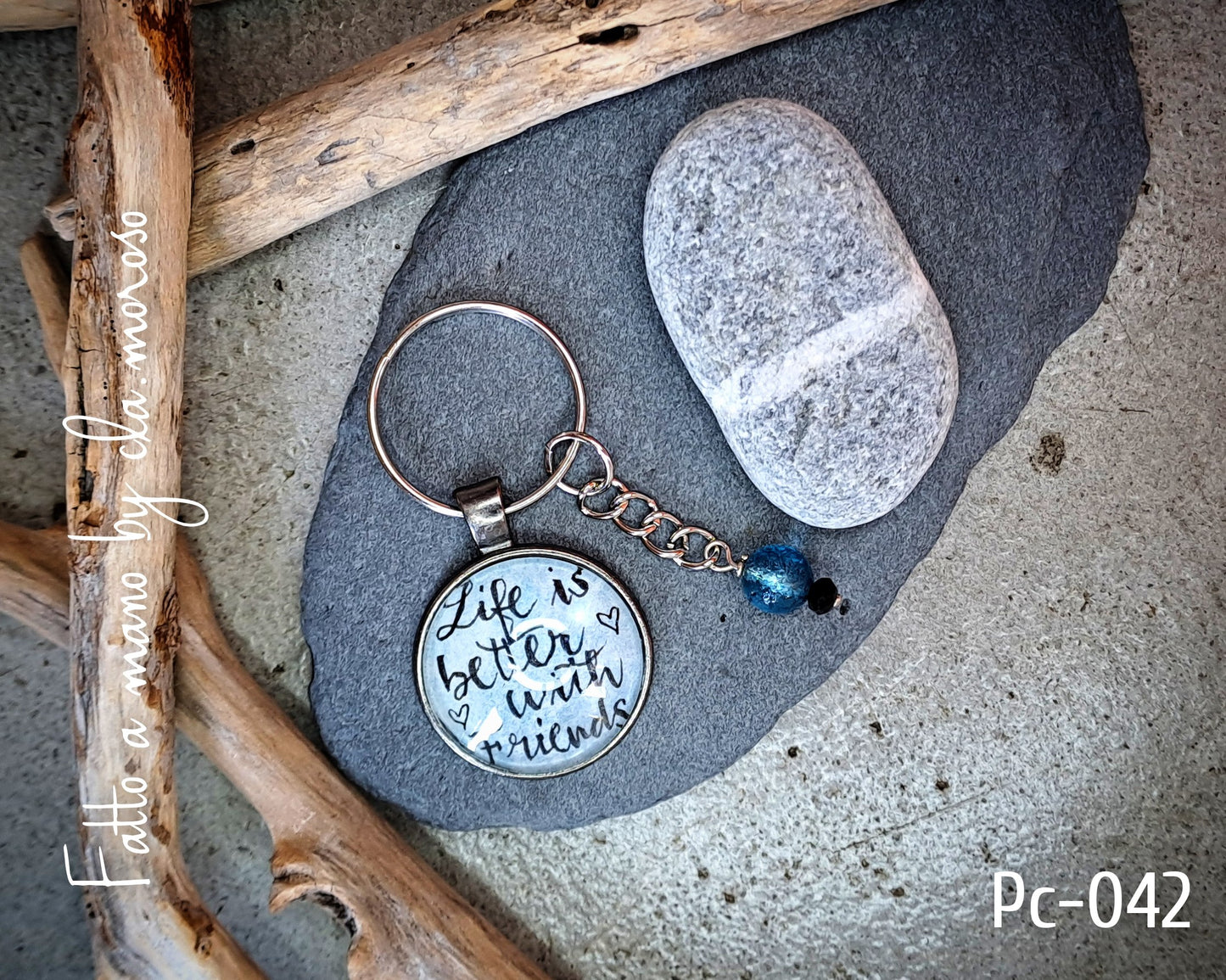 Portachiavi con frase pc-042