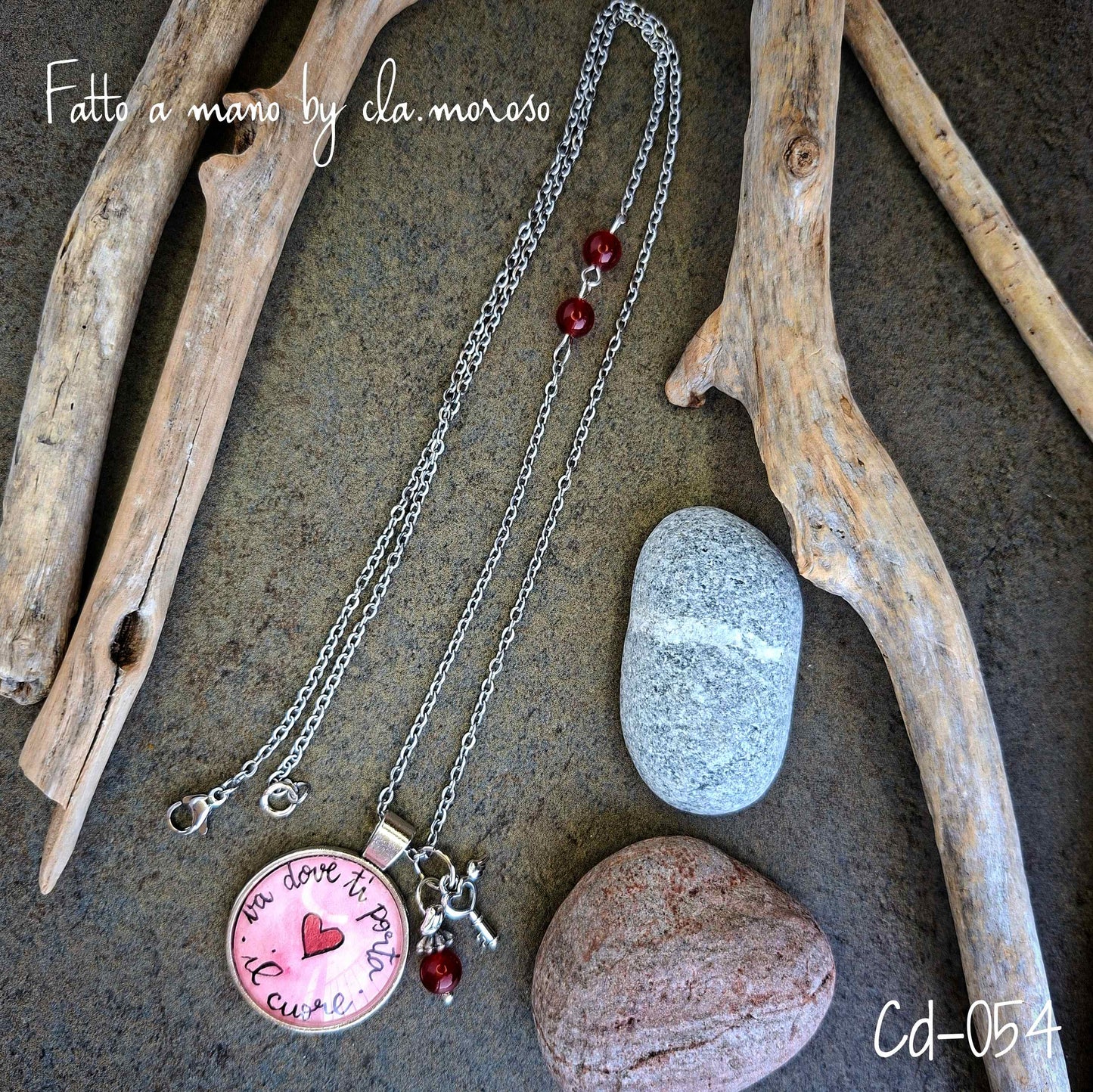 Collana con ciondolo acquarello cd-054