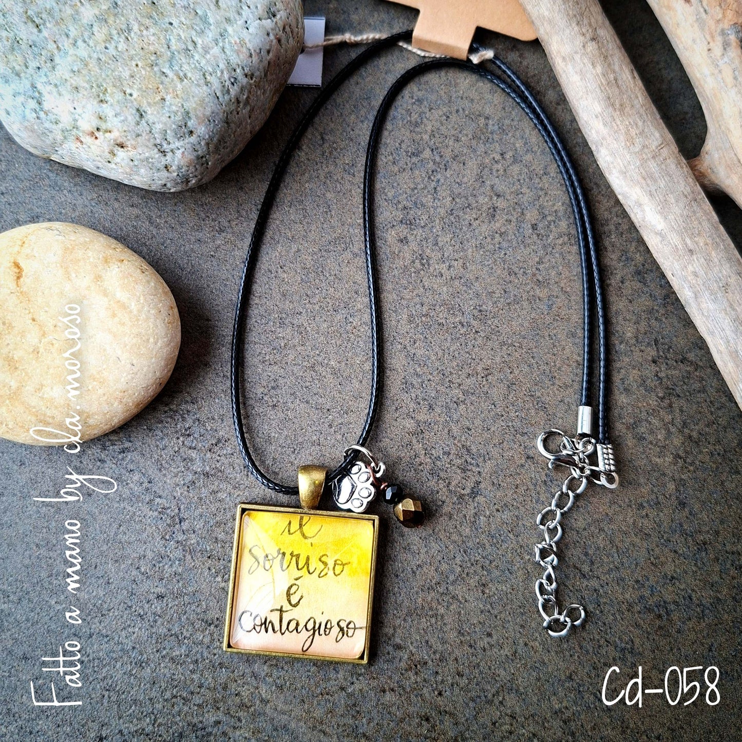 Collana con ciondolo acquarello cd-058