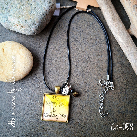 Collana con ciondolo acquarello cd-058