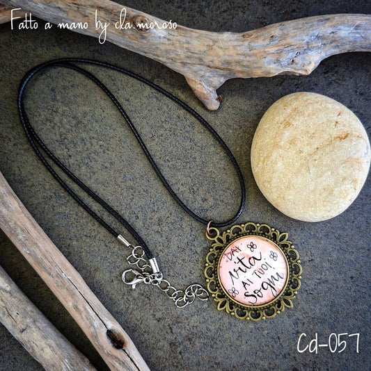 Collana con ciondolo acquarello cd-057