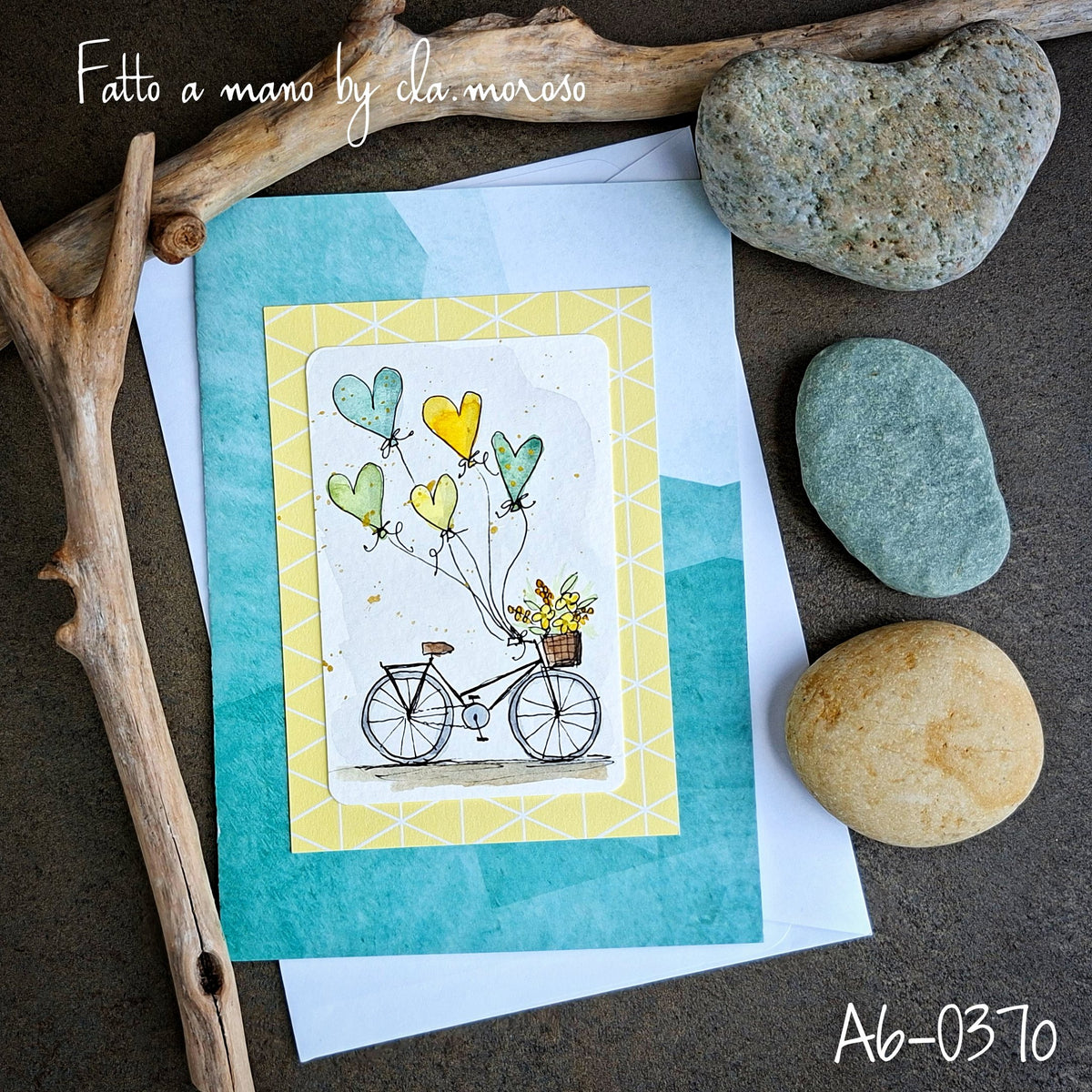 Biglietto con Bicicletta A6-037o