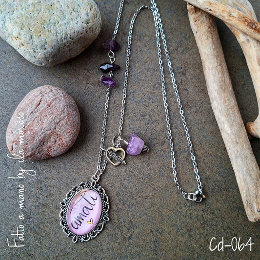 Collana con ciondolo acquarello cd-064