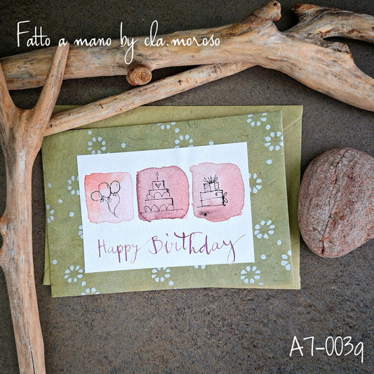 Biglietto happy birthday A7-003q