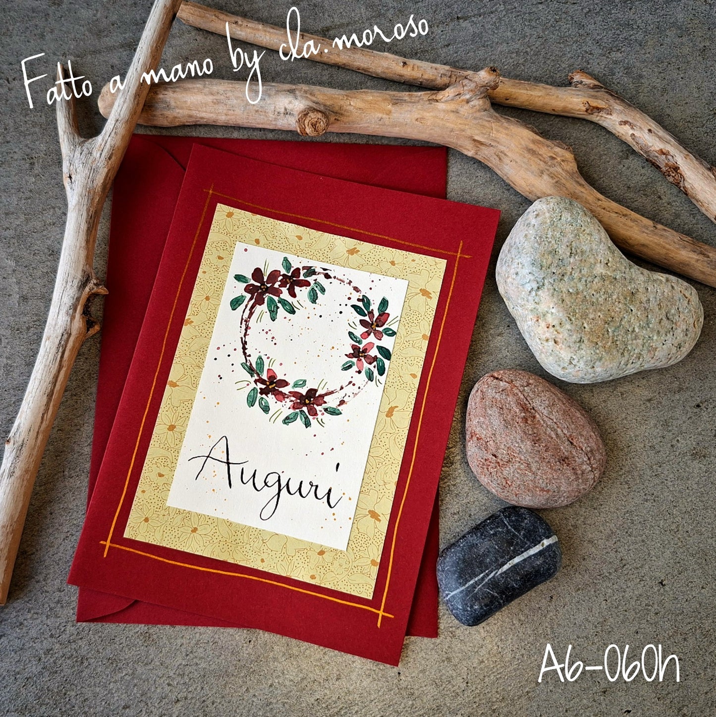 Biglietti compleanno corona di fiori