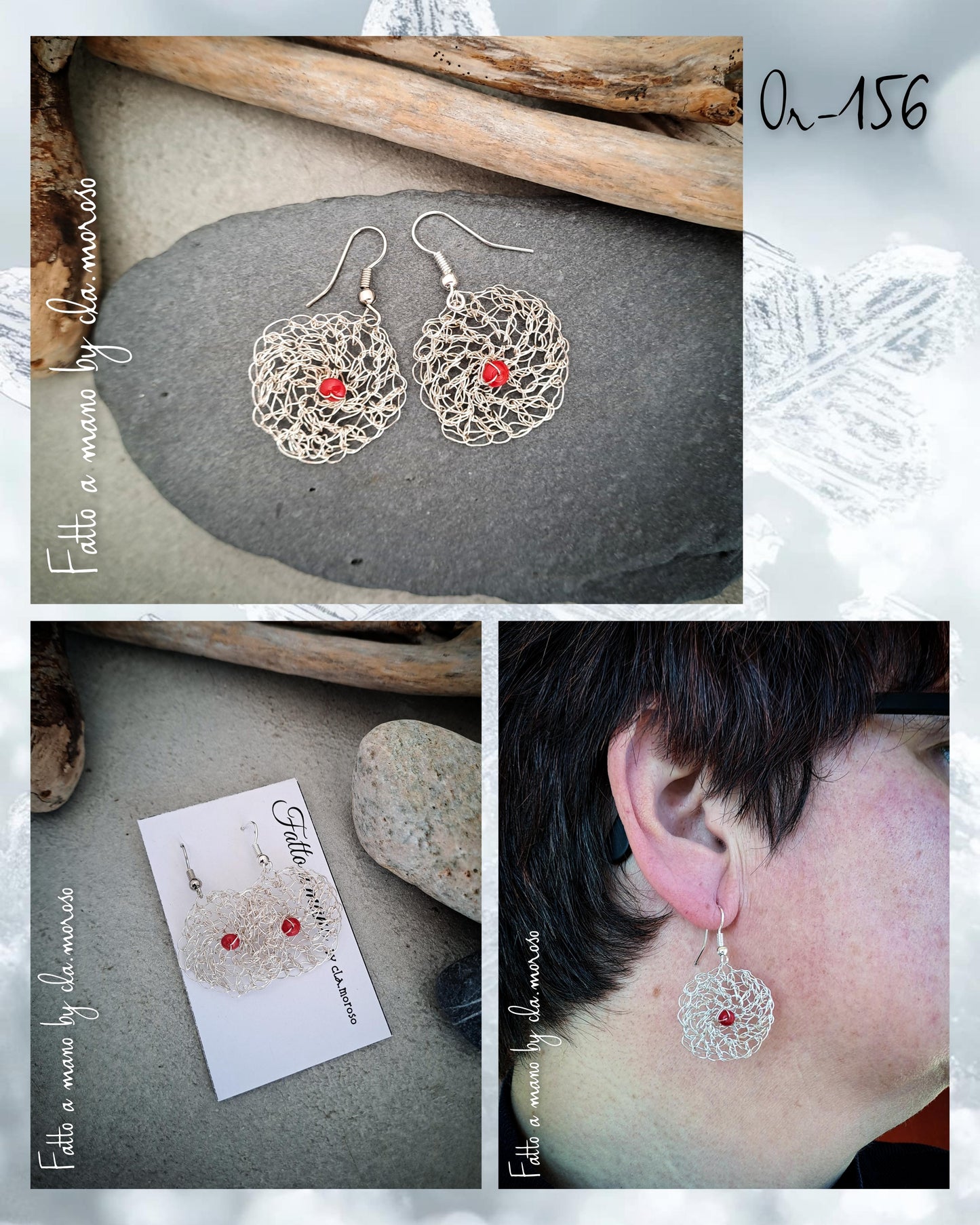 Orecchini rotondi uncinetto