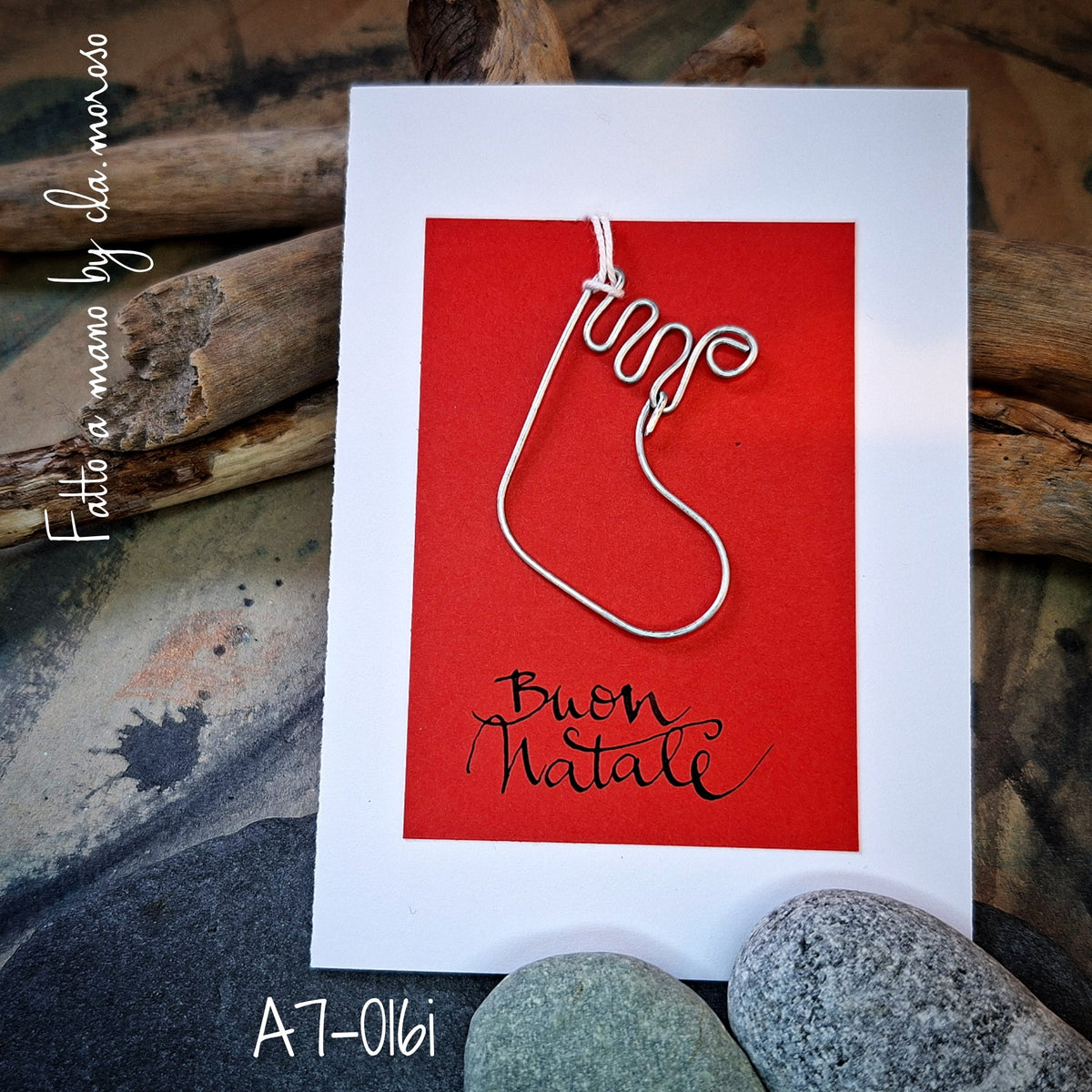 Biglietto Natale con pendente A7-016i