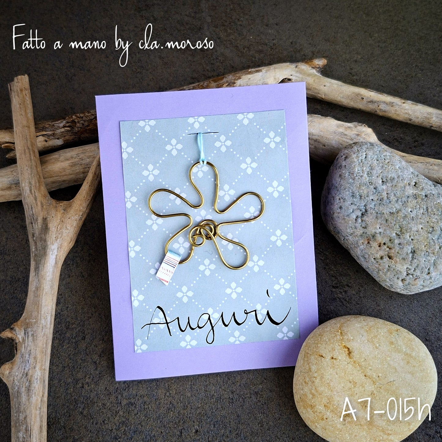 Biglietto Auguri con pendente A7-015h