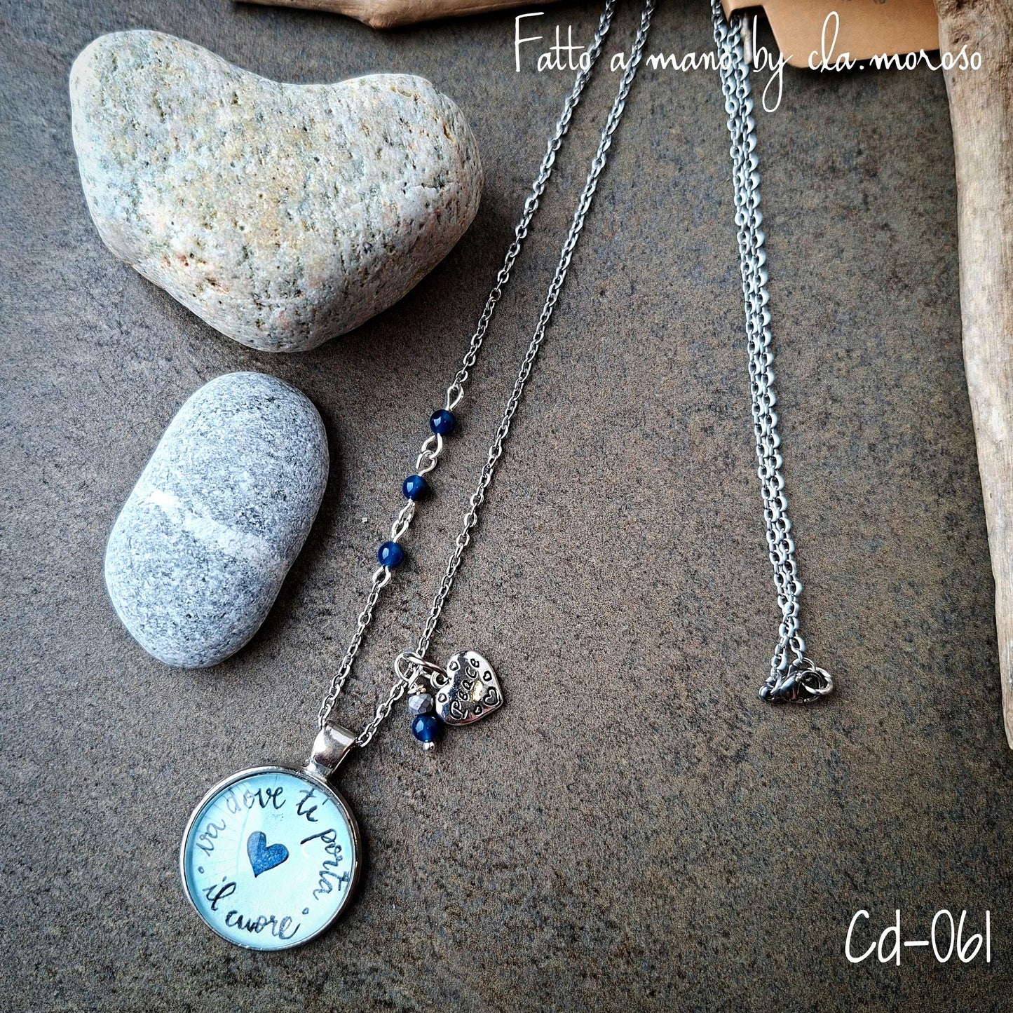 Collana con ciondolo acquarello cd-061