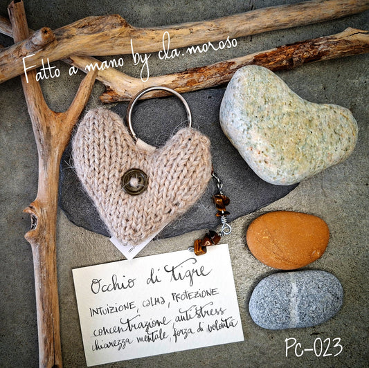 Portachiavi cuore di maglia pc-023