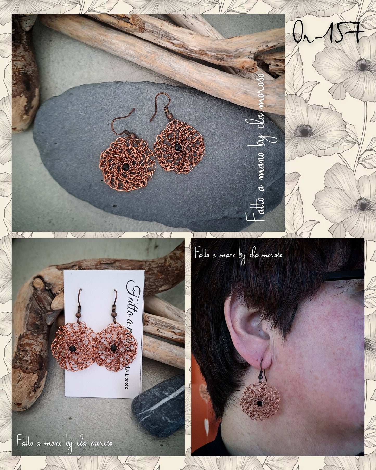 Orecchini rotondi uncinetto