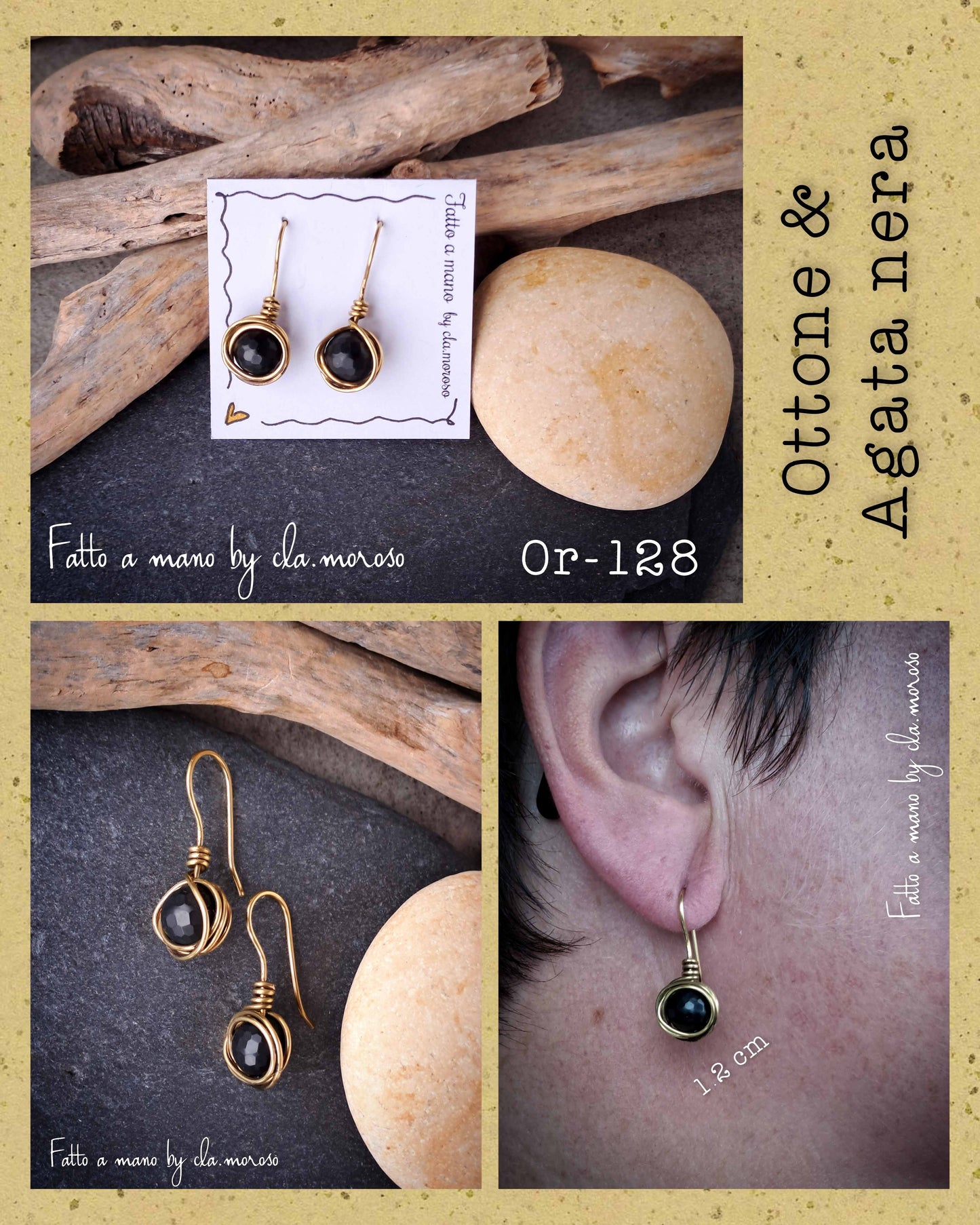 Orecchini tondi in ottone