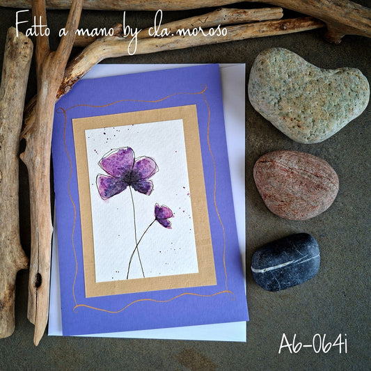 Biglietto con Fiori A6-064i