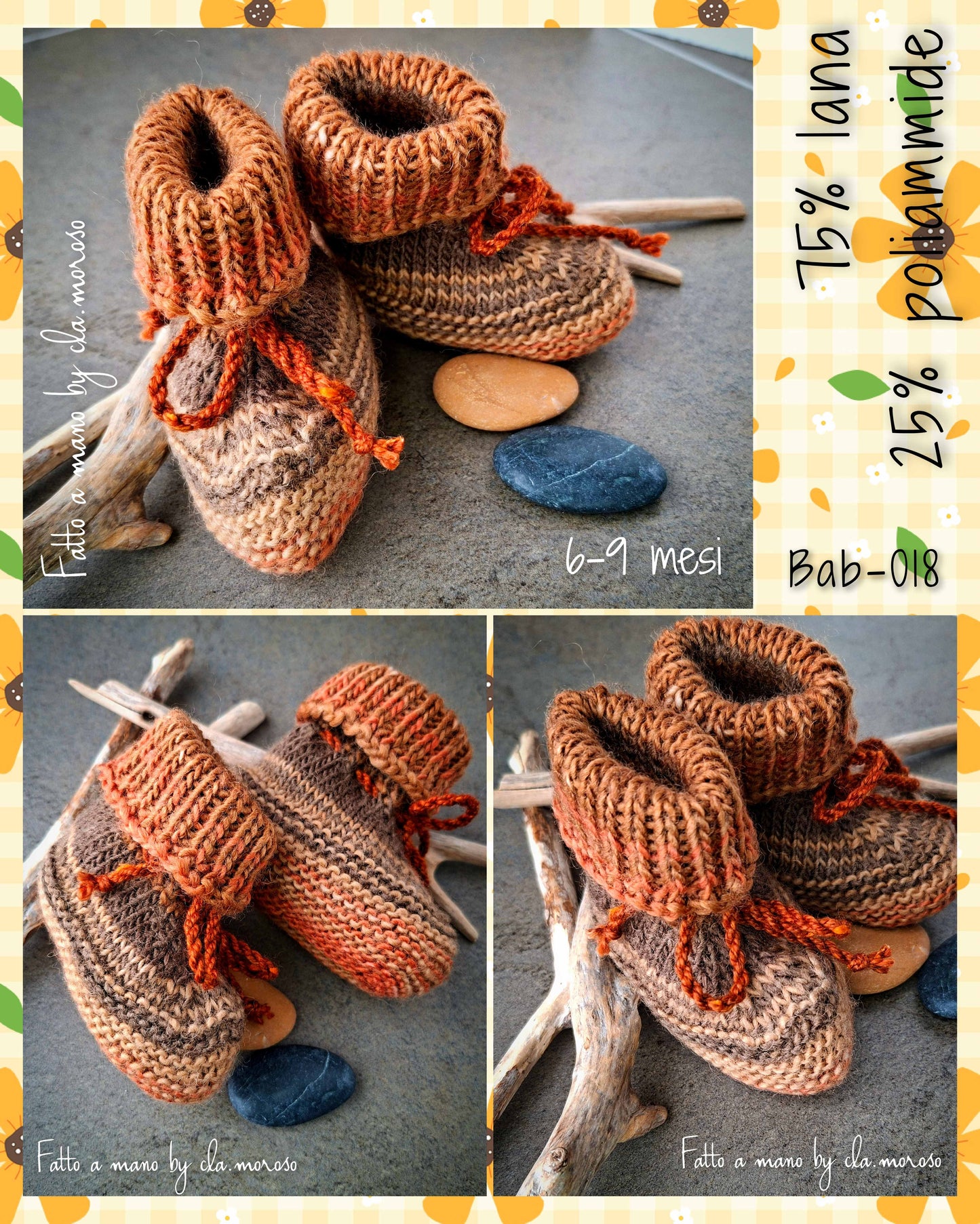 Scarpine bebè 6-9 mesi (bab-018)